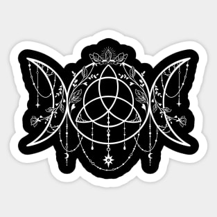 Triple Moon Triquetra Sticker